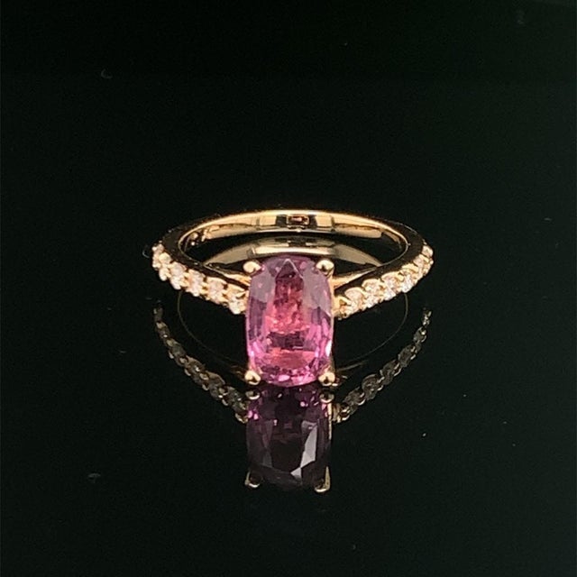 Natural Finely Faceted Quality Sapphire Diamond Ring 1.99 TCW 14k Gold Women Certified $4,925 915192 This is a Unique...