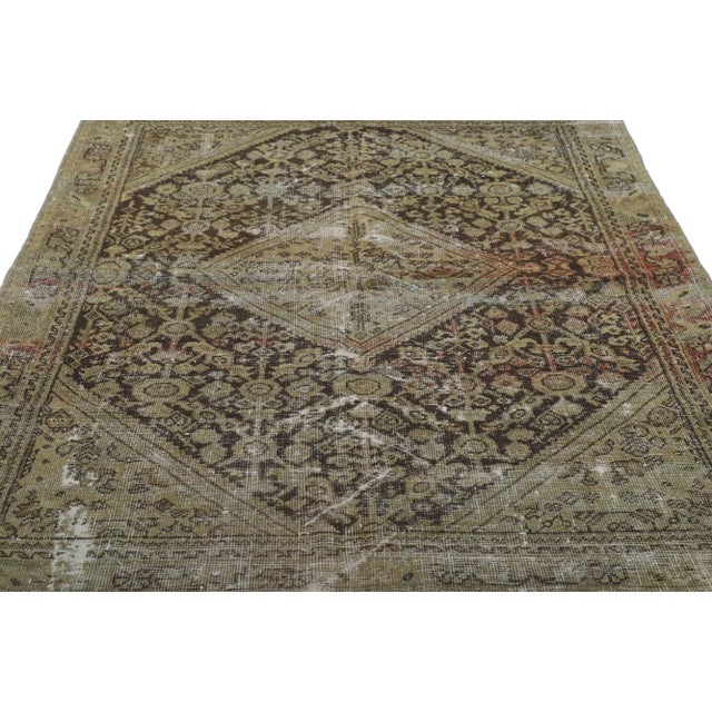 Antique Persian Mahal Rug - 04'01 X 06'00 For Sale - Image 4 of 9