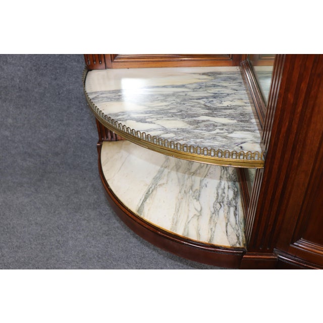 Wood 19th C. French Louis XVI Style Marble Top Bronze Mounted Sideboard For Sale - Image 7 of 16