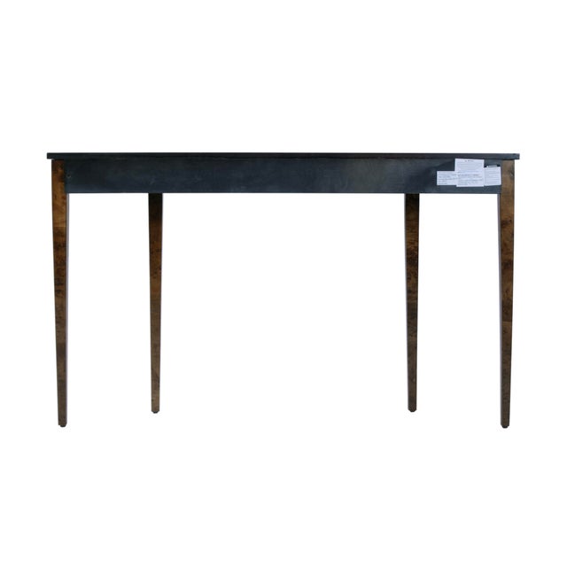Chester 54 in. W Demilune Wood Traditional Console Table, Traditional Burl For Sale In Chicago - Image 6 of 8