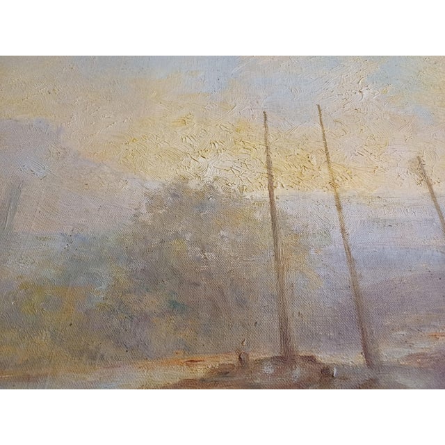 Yvonac Annurey, Barge, 1890, Oil on Canvas For Sale - Image 17 of 18