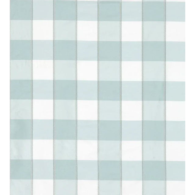 Sample - The House of Scalamandré Chelsea Check Fabric, Aquamarine For Sale