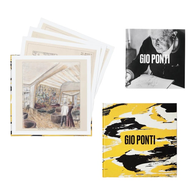 TASCHEN's Gio Ponti "Planchart Coffee Table", Book and Prints, Limited Edition, Signed - 6 Pieces For Sale