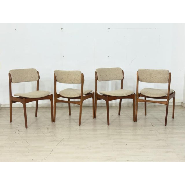 Mid-Century Danish Teak Dining Chairs by Erik Buch for O.D. Møbler A/S, 1960s, Set of 4 For Sale - Image 3 of 15