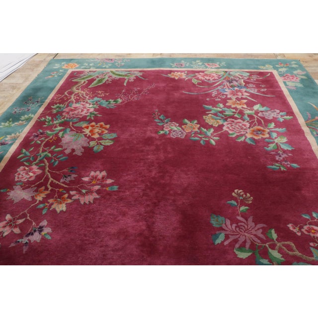 Antique Chinese Art Deco Rug, 08'10 X 11'06 For Sale - Image 12 of 14