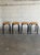 Set of 4 Vintage Danish Stools Mid Century Modern Beech & Metal Seating For Sale In Los Angeles - Image 6 of 8