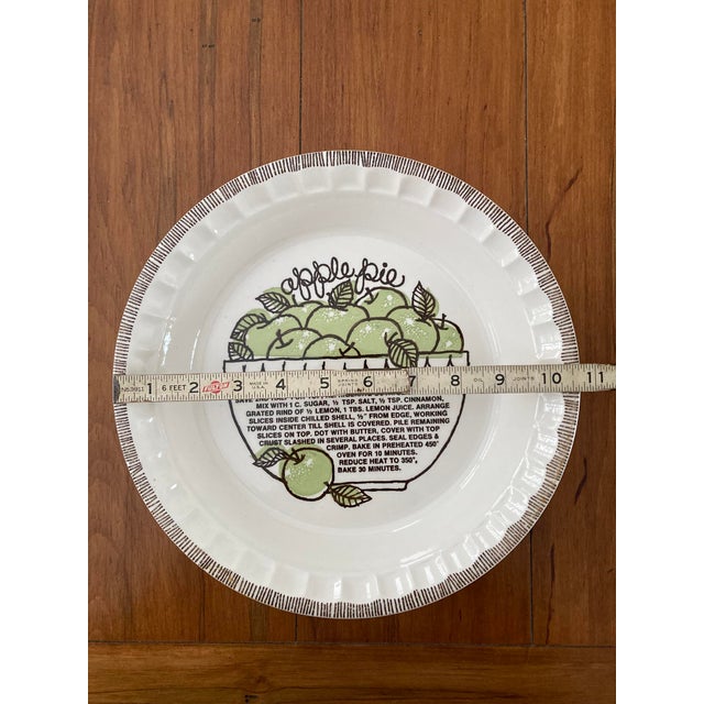 American 1980s Royal China Apple Pie Dish With Recipe For Sale - Image 3 of 3