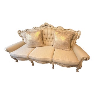 1970s French Provincial/Louis XV–style Console Couch For Sale