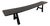 Andrianna Shamaris Impressive Hand Carved Espresso Stained Teak Wood Bench For Sale