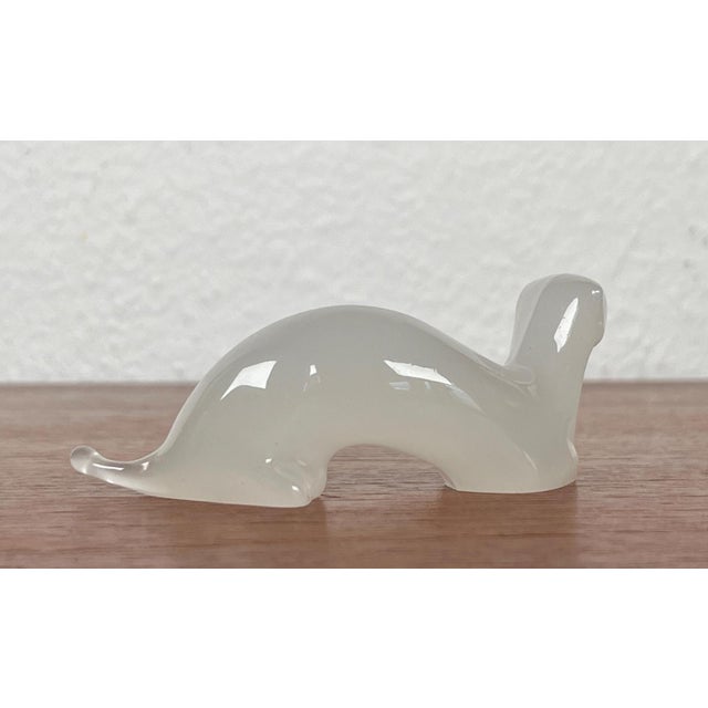 Vintage Art Glass Otter Figurine from Hadeland, Norway For Sale - Image 5 of 14