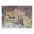 Early 20th Century Winter Cityscape Backyards Watercolor Painting For Sale