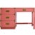 1970s Campaign Desk by Bernhardt in Pink - Newly Painted For Sale - Image 13 of 13