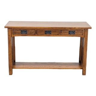 Mission Style Console Table For Sale