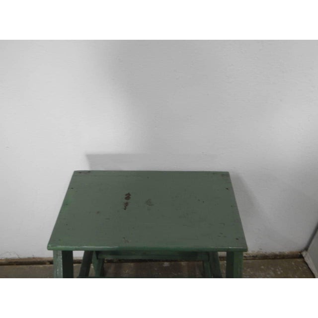 Forest Green Fir Stool Ladder, 1960s For Sale - Image 8 of 10