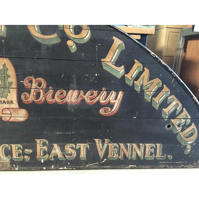 Wood Antique Hand-Painted Brewery Sign – Maclay & Co. LTD Thistle Brewery, Scotland, C. Late 19th / Early 20th Century For Sale - Image 7 of 10