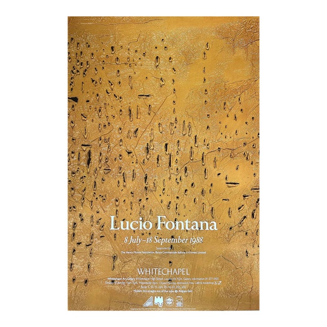Vintage 1988 Lucio Fontana London Exhibition Poster/Arte Povera For Sale