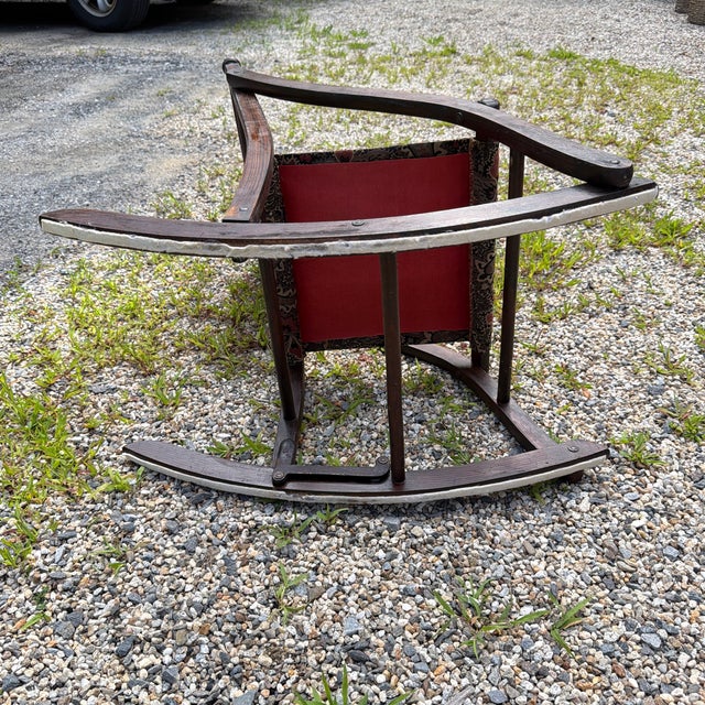 Wood Antique Eastlake Folding Rocking Chair For Sale - Image 7 of 10
