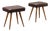 Vintage Stools in Beech and Leatherette, Italy, 1950s, Set of 2 For Sale