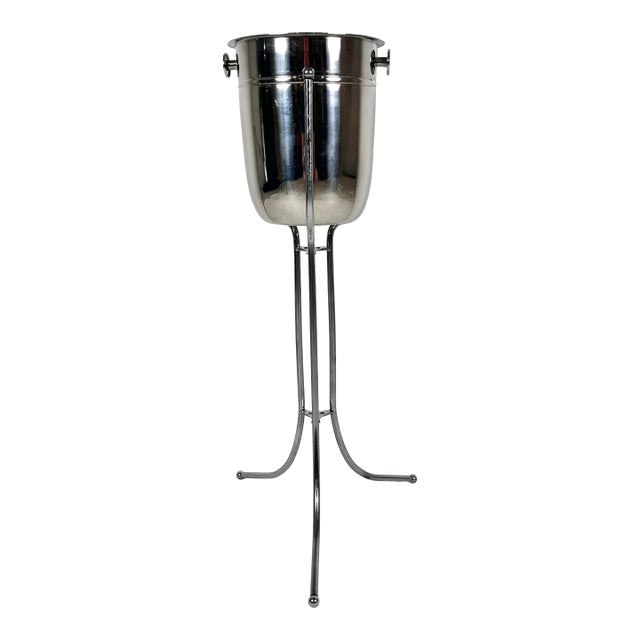 Mid 20th Century Champagne Bucket With Stand For Sale