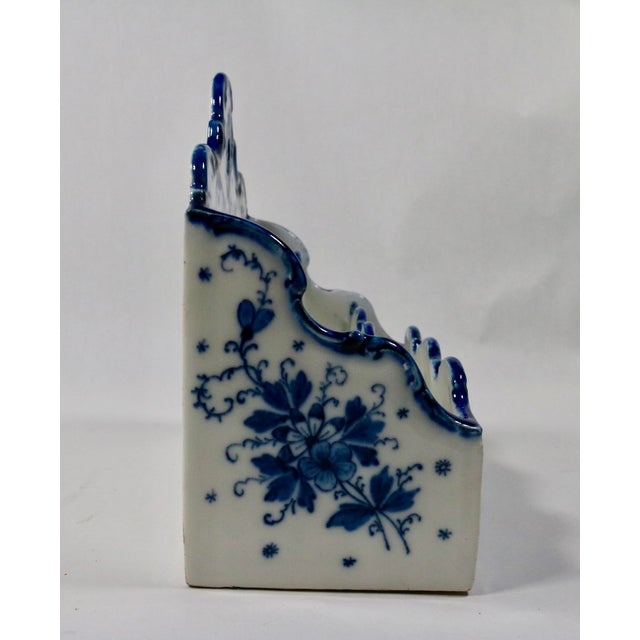 Delft Pattern Blue and White Letter Holder and Receipt Spindle For Sale - Image 10 of 16