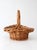 Farmhouse Vintage Woven Wicker Gathering Basket With Twisted Handle For Sale - Image 3 of 13