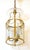 French Mid 20th Century Gold Gilded Bronze French 3 Light Cylinder Ceiling Lantern For Sale - Image 3 of 5
