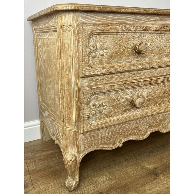 Vintage French Louis Oak Chest of 2 Drawers For Sale - Image 10 of 17
