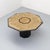 Octagonal Italian dining table dating from the late 1970s to early 1980s, executed in black-stained wood and natural cork....