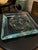 Vintage Fontana Arte Aquamarine Crystal Glass Vide Poche Square Catchall Tray Italy Mid-Century For Sale In Chicago - Image 6 of 10