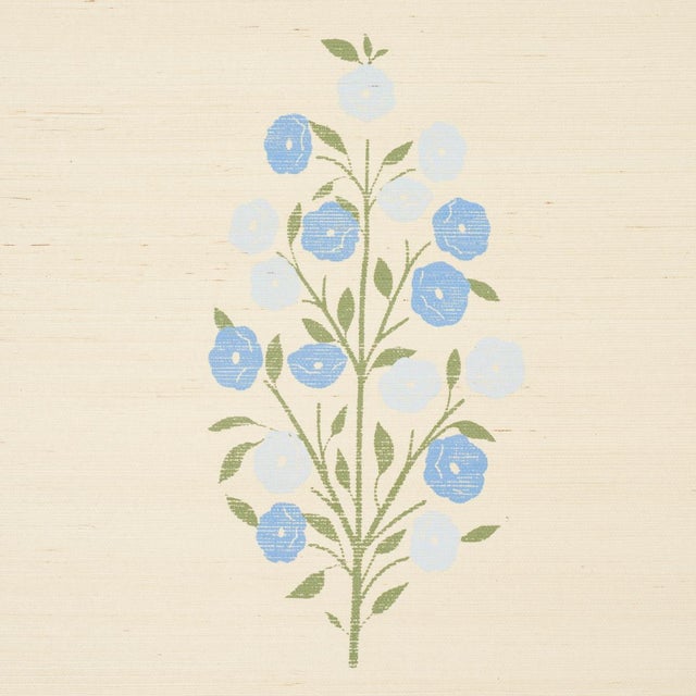 Contemporary SAMPLE - Schumacher Josepha Wallpaper In Blue For Sale - Image 3 of 4
