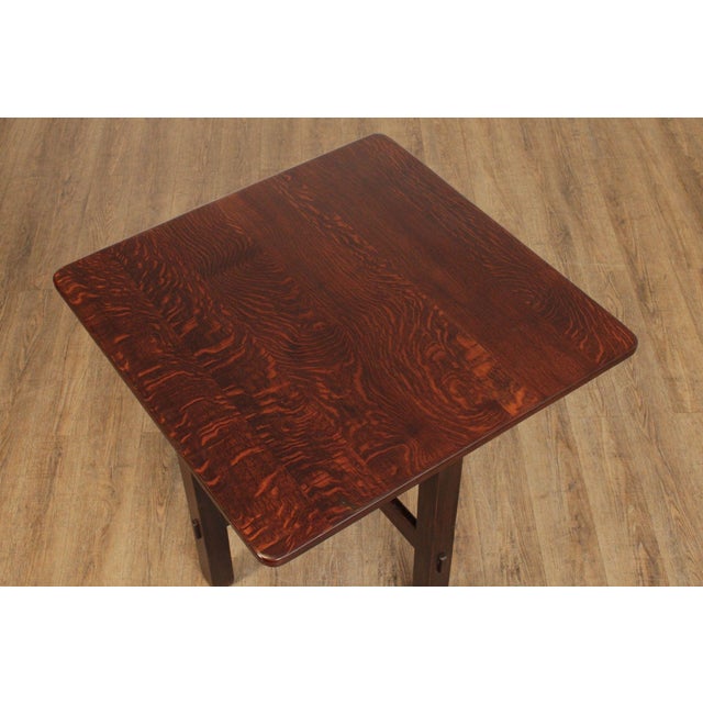 Stickley Brothers Antique Mission Oak Game Table For Sale In Philadelphia - Image 6 of 18