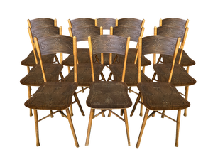 Bentwood Bistro Dining Chairs from J & J Kohn, 1880s, Set of 12