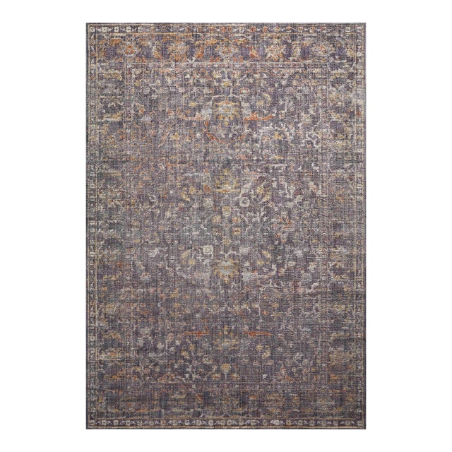 Chris Loves Julia x Loloi Rosemarie Graphite / Multi 5' x 7'-10" Area Rug For Sale