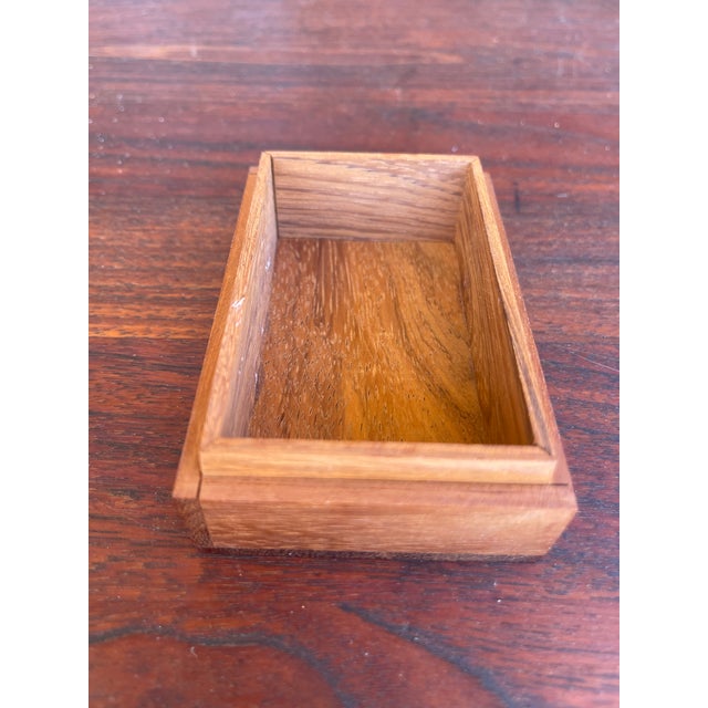 Mid-Century Modern 1970s Maui Koa/Ebony Wood Treasure Jewelry Box Made in Hawaii by Hand For Sale - Image 3 of 6
