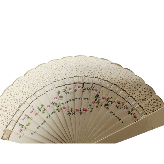 1930s Art Nouveau Austro-Hungarian Celluloid Fan, 1900s For Sale - Image 5 of 12