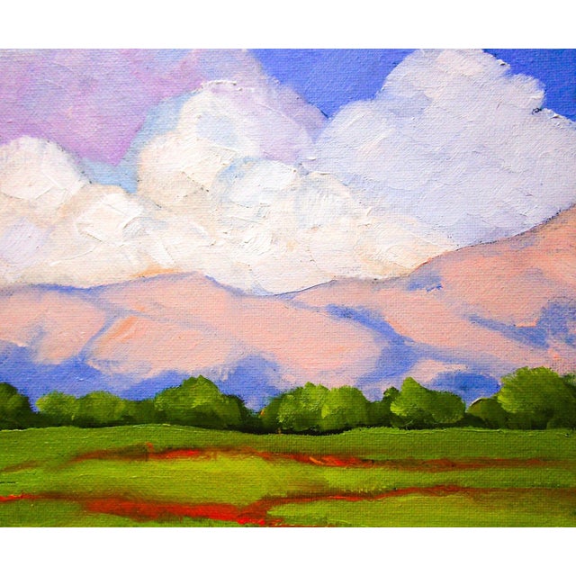 Contemporary California Valley Poppies Lynne French Landscape O/C Painting 11x14 For Sale - Image 3 of 4