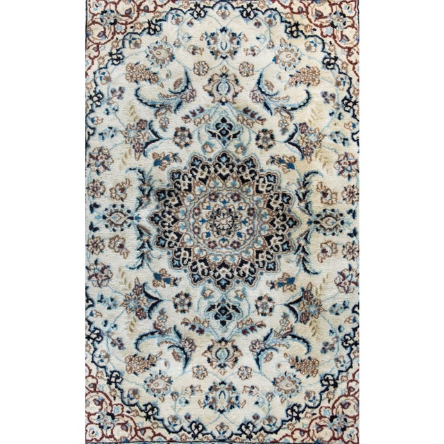Vintage Persian Naein Rug For Sale - Image 10 of 16
