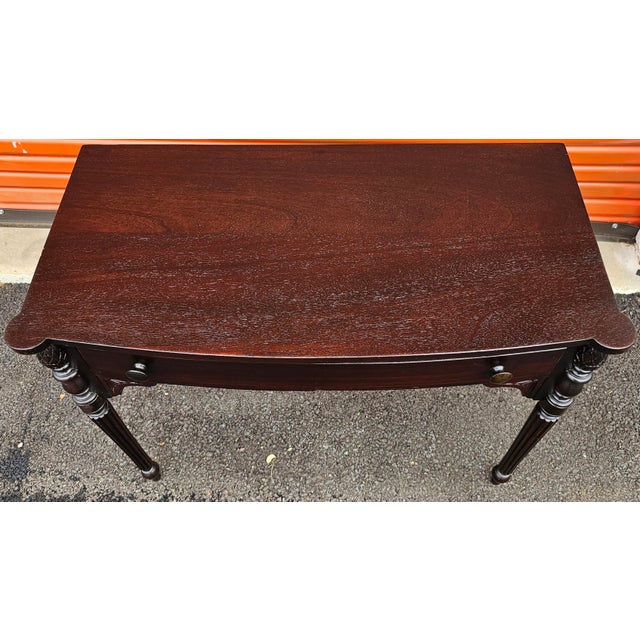 Late 19th Century Victorian Carved Walnut Single Drawer Hall Table Writing Table For Sale - Image 11 of 13