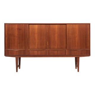 Mid-Century Danish Highboard in Teak by E.W. Bach for Sejling Skabe, 1960s For Sale