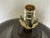 Mid-Century Modern Pleated/ Ribbed Metal Gourd Large Table Lamp For Sale - Image 4 of 13