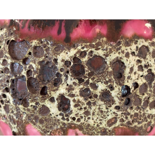 Mid-Century Modern Vallauris Large Ceramic Fat Lava Footed Vase 1950s Charles Cart Style For Sale - Image 3 of 8