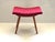 Mid-Century Red Fabric Footstool, 1970s For Sale - Image 15 of 15
