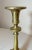 English Rare Pair Primitive Antique 18th Century Turned Brass Candlestick Candle Holder For Sale - Image 3 of 12