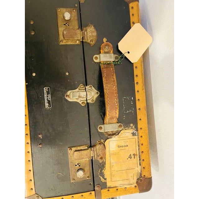 Antique Travel Trunk, 1920s For Sale - Image 6 of 9