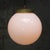 Mid-20th Century Opaline Glass Globe Pendant Light with Brass Top For Sale - Image 5 of 8