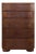 1940s Antique Deco Style Curved Wavefront Tall Dresser Chest of Drawers For Sale