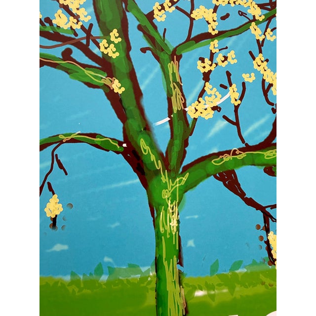 Blue David Hockney, a Year in Normandie (Blossom Tree), 2020-2021 (Detail) Composite iPad Painting, Copyright David Hockney, Printed in Uk For Sale - Image 8 of 11