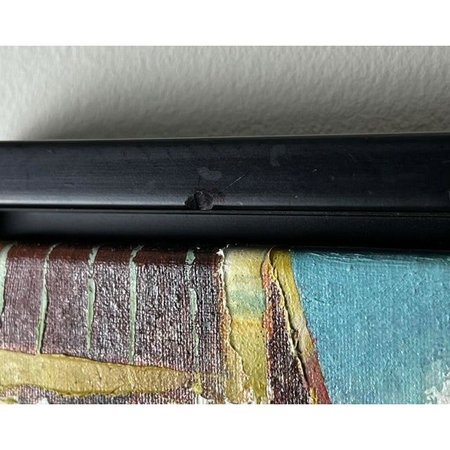 1970s Impasto Painting of Gondolier, Framed For Sale In Washington DC - Image 6 of 7