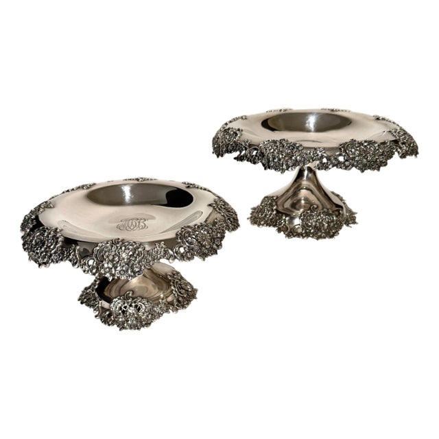 Early 20th Century Pair Of Tiffany & Co. Sterling Silver Compotes For Sale