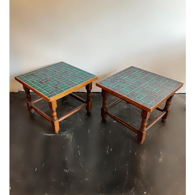 Morrocan Hand-Made Zellij Tile Side Tables, 1960, Set of 2 For Sale - Image 10 of 10